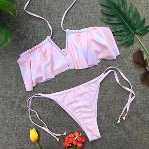 Two piece ruffle bikini